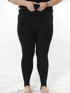 Discount Women's Plus Size Leggings Fashion Simple Full Length High Waist Plain High Cut Thermal Warm Soft Comfortable Stretchy Outdoor Home Daily Grey Black Fall Winter Plus Size Women Leggings