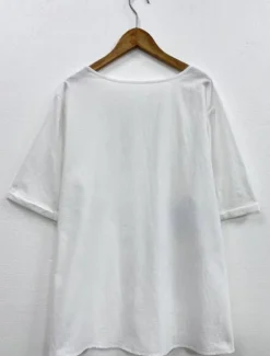 Outlet Women's Plus Size Linen-Inspired Shirts T Shirt Flower Daily Casual Short Sleeve Crew Neck Daily All Seasons Women Shirts