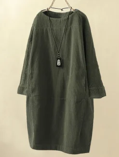 New Women's Plus Size Mini Dress Linen-Inspired Dresses Casual Dress Casual Daily Form Fit 3/4 Length Sleeve Crew Neck Black Rusty Red Red Blue Spring Fall Women Dresses