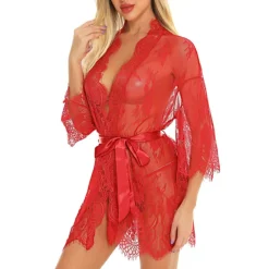 New Women's Plus Size Sexy Lingerie Chemises & Negligees Spandex Transparent White Black / Super Sexy Home Outfits Women Lingerie