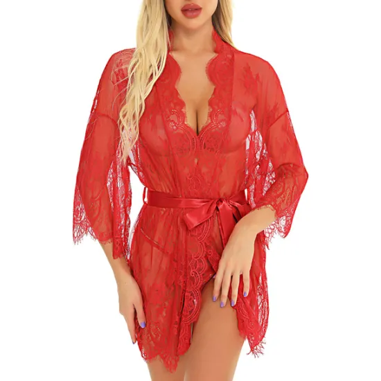 New Women's Plus Size Sexy Lingerie Chemises & Negligees Spandex Transparent White Black / Super Sexy Home Outfits Women Lingerie