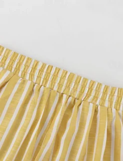 New Women's Print Chemises & Gowns Nightwear - POLY Striped Home Outfits Women Pajama-Setter