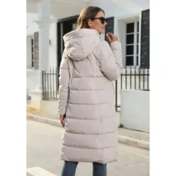 Online Women's Puffer Jacket Hoodie Jacket Hiking Windbreaker Winter Outdoor Thermal Warm Windproof Outerwear Winter Jacket Full Length Visible Zipper Fishing Camping / Hiking / Caving Traveling Black Red Women Puffers & Parka