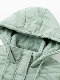 Online Women's Puffer Jacket Winter Windproof Jacket Winter Coat Comfortable Street Casual Daily Zipper Pocket Hoodie Casual Street Style Plain Regular Fit Outerwear Long Sleeve Winter Fall Green Women Puffers & Parka