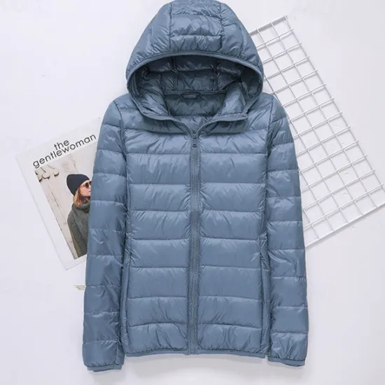 Discount Women's Puffer Jacket with Hoodie Jacket Hiking Down Jacket Winter Outdoor Thermal Warm Packable Waterproof Windproof Jacket Top Full Length Visible Zipper Fishing Camping / Hiking / Caving Women Puffers & Parka