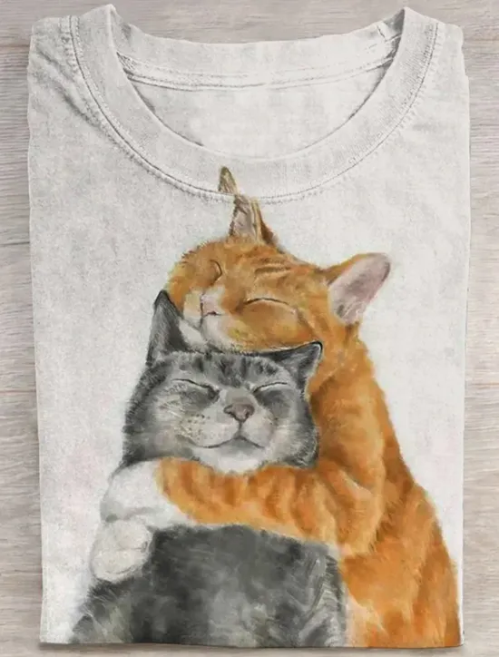 Hot Women's Pullover Casual Cat Dailywear Casual Hoodie Print Long Sleeve Fall Winter Women Hoodies & Sweatshirts