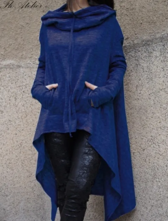 Women's Pullover Hoodie Sweatshirt Plain Casual Long Sleeve Hooded Long Tops Street Dailywear Pocket Black Pink Wine Blue Fuchsia Fall Winter Women Hoodies & Sweatshirts