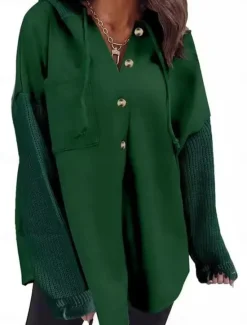 Clearance Women's Pullover Hoodie Sweatshirt Plain Casual Long Sleeve Hooded Regular Tops Street Dailywear Pocket Buttons Black Orange Green Khaki Gray Fall Winter Women Hoodies & Sweatshirts