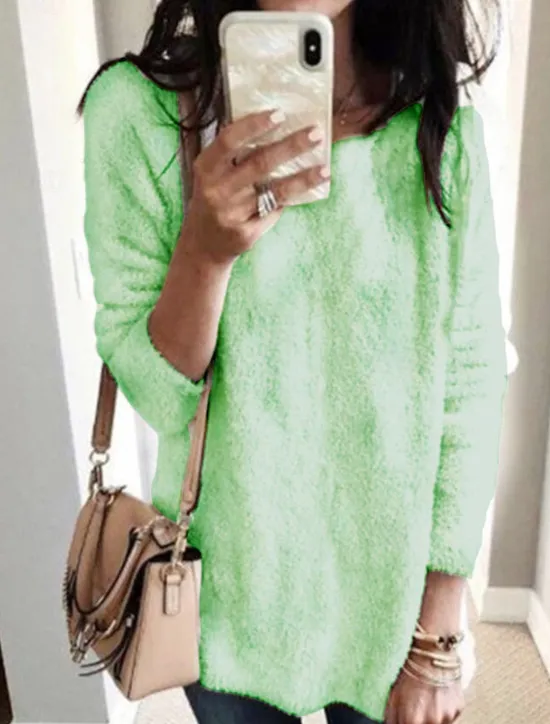 Sale Women's Pullover Sweater Jumper Stylish Casual Soft Solid Color Chunky Turtleneck Oversized Long Sleeve Regular Tops Knit Daily Going out Weekend Black White Fall Winter Women Pullovers & Tops