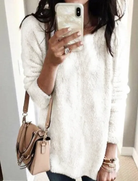 Sale Women's Pullover Sweater Jumper Stylish Casual Soft Solid Color Chunky Turtleneck Oversized Long Sleeve Regular Tops Knit Daily Going out Weekend Black White Fall Winter Women Pullovers & Tops