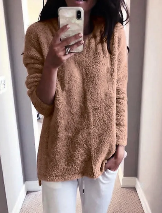 Sale Women's Pullover Sweater Jumper Stylish Casual Soft Solid Color Chunky Turtleneck Oversized Long Sleeve Regular Tops Knit Daily Going out Weekend Black White Fall Winter Women Pullovers & Tops