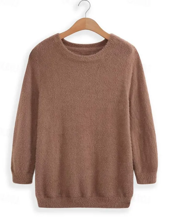 Sale Women's Pullover Sweater Jumper Stylish Casual Soft Solid Color Chunky Turtleneck Oversized Long Sleeve Regular Tops Knit Daily Going out Weekend Black White Fall Winter Women Pullovers & Tops