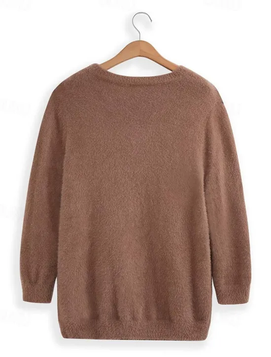 Sale Women's Pullover Sweater Jumper Stylish Casual Soft Solid Color Chunky Turtleneck Oversized Long Sleeve Regular Tops Knit Daily Going out Weekend Black White Fall Winter Women Pullovers & Tops