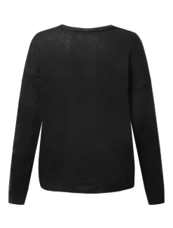 Hot Women's Pullover Sweater Oversized Jumper Knitted Solid Color Stylish Basic Casual Long Sleeve Regular Fit Sweater Cardigans V Neck Fall Winter Black Purple Gray / Holiday Women Pullovers & Tops