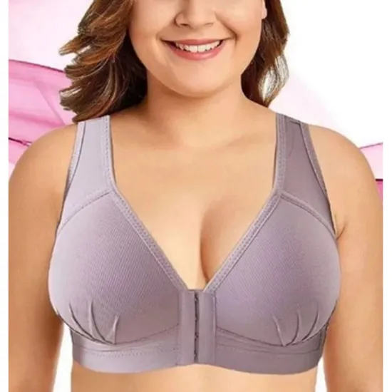 Women's Push Up Bras Full Coverage Lace Pure Color Front Closure Nylon Sexy 1PC Black Pink Home Outfits Women Lingerie