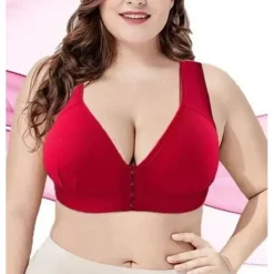 Women's Push Up Bras Full Coverage Lace Pure Color Front Closure Nylon Sexy 1PC Black Pink Home Outfits Women Lingerie