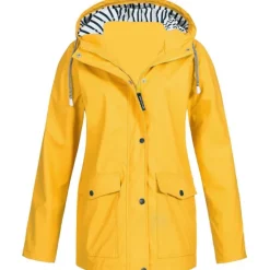Best Women's Rain Jacket Hiking Raincoat Waterproof Jacket Outdoor Windproof Quick Dry Lightweight Hooded Windbreaker Parka Trench Coat Top Camping Hunting Fishing Navy Pink Blue Purple Women Jackets