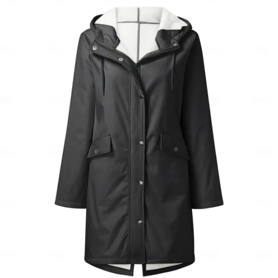 Best Women's Rain Jacket Waterproof Hiking Jacket Hiking Raincoat Winter Outdoor Thermal Warm Windproof Breathable Lightweight Hoodie Parka Teddy Coat Full Length Hidden Zipper Ski / Snowboard Fishing Women Jackets