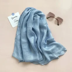 Sale Women's Rectangle Scarf Street Daily Date Blue Pink Scarf Pure Color Women Scarves