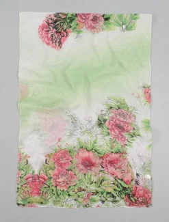 Online Women's Rectangle Scarf Street Daily Date Grey Yellow Scarf Floral Women Scarves