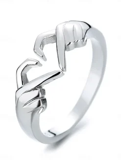 Women's Rings Fashion Outdoor Heart Ring Women Trendy Jewelry