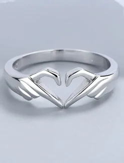 Women's Rings Fashion Outdoor Heart Ring Women Trendy Jewelry