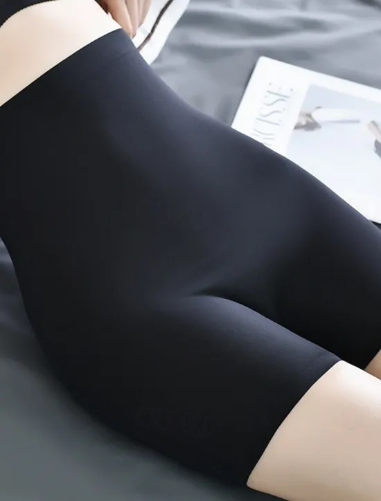 Best Women's Scrunch Butt Shorts Shapewear Plain High Waist Short Black Home Outfits Women Shapewear