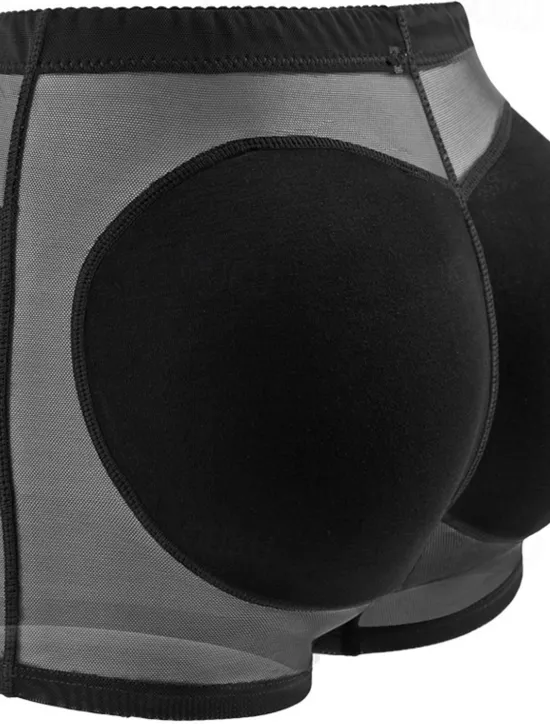 Outlet Women's Scrunch Butt Shorts Shapewear Mesh Plain Short Black Home Outfits Women Shapewear