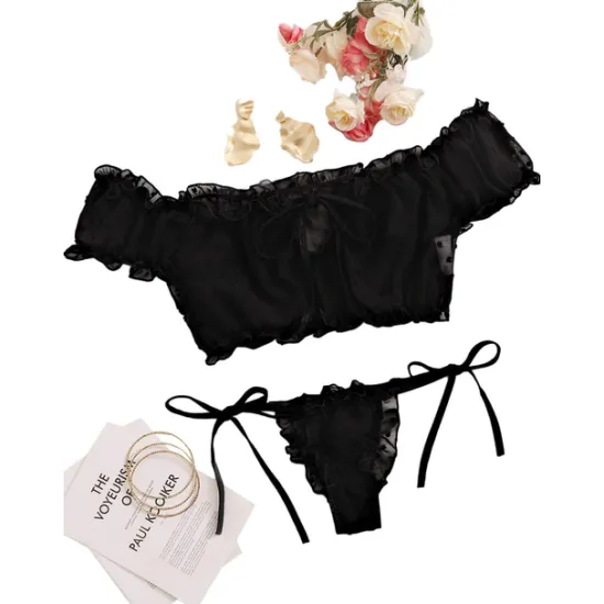 Discount Women's Sexy Bodies Lingerie Set Dot Sexy Uniforms Romantic See Through Valentine's Day Bed Vacation Spandex Off Shoulder Summer Spring Home Outfits Women Lingerie