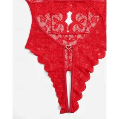Discount Women's Sexy Bodies Teddies & Bodysuits Pure Color Lovers Hot Home Valentine's Day Bed Spandex Breathable Plunging Neck Sleeveless Backless Summer Spring Home Outfits Women Lingerie