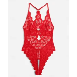 Discount Women's Sexy Bodies Teddies & Bodysuits Pure Color Lovers Hot Home Valentine's Day Bed Spandex Breathable Plunging Neck Sleeveless Backless Summer Spring Home Outfits Women Lingerie