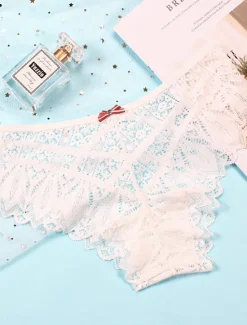 Hot Women's Sexy Lingerie Panties Pure Color Lovers Hot Home Valentine's Day Bed Lace Breathable Hole Summer Spring Home Outfits Women Lingerie