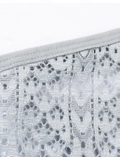 Hot Women's Sexy Lingerie Panties Pure Color Lovers Hot Home Valentine's Day Bed Lace Breathable Hole Summer Spring Home Outfits Women Lingerie