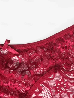 Outlet Women's Sexy Lingerie Panties Pure Color Fashion Comfort Soft Home Daily Vacation Lace Breathable Summer Spring Home Outfits Women Lingerie