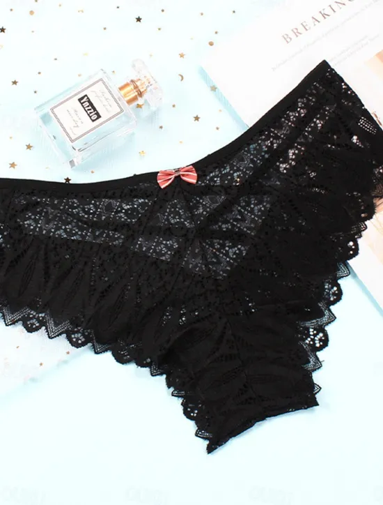 Online Women's Sexy Lingerie Panties Pure Color Lovers Hot Home Valentine's Day Bed Lace Breathable Hole Summer Spring Home Outfits Women Lingerie