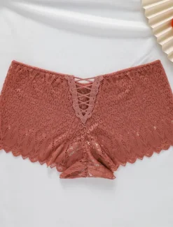 New Women's Sexy Lingerie Panties Pure Color Lovers Hot Home Valentine's Day Bed Lace Breathable Hole Summer Spring Home Outfits Women Lingerie