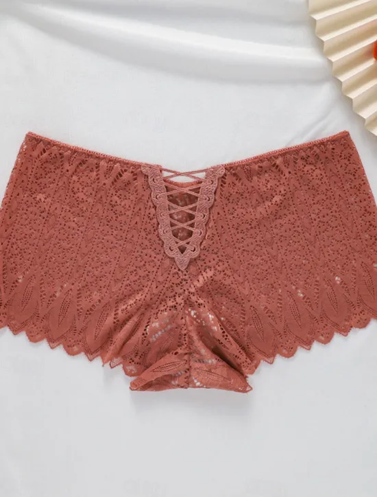 New Women's Sexy Lingerie Panties Pure Color Lovers Hot Home Valentine's Day Bed Lace Breathable Hole Summer Spring Home Outfits Women Lingerie