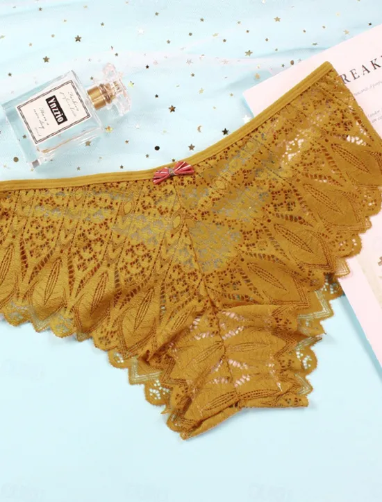Hot Women's Sexy Lingerie Panties Pure Color Lovers Hot Home Valentine's Day Bed Lace Breathable Hole Summer Spring Home Outfits Women Lingerie