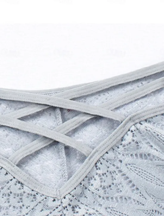 Hot Women's Sexy Lingerie Panties Pure Color Lovers Hot Home Valentine's Day Bed Lace Breathable Hole Summer Spring Home Outfits Women Lingerie