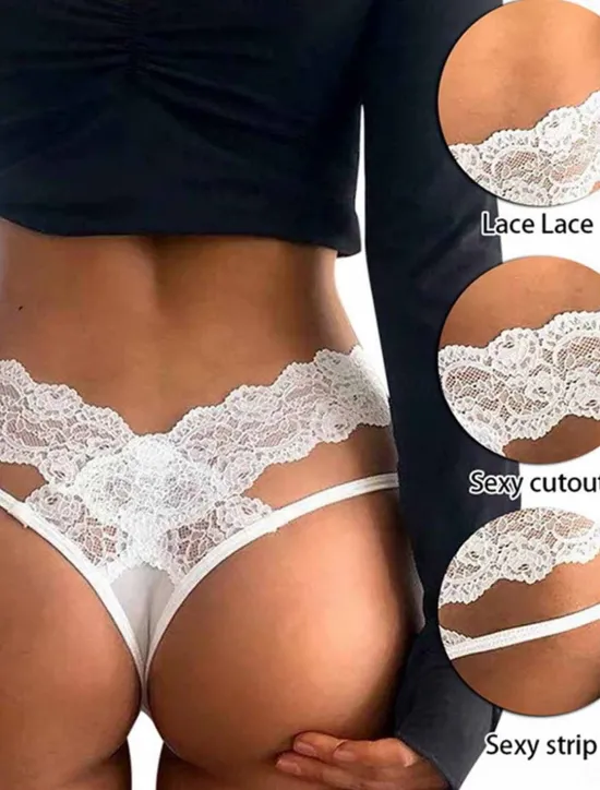 Best Women's Sexy Lingerie Panties Pure Color Fashion Hot Valentine's Day Bed Lace Breathable Summer Spring Home Outfits Women Lingerie