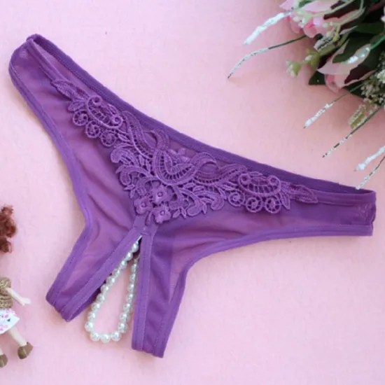 Hot Women's Sexy Lingerie Panties Pure Color Basic Party Bed Valentine's Day Hole Fall Winter Red Home Outfits Women Lingerie