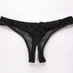 Hot Women's Sexy Lingerie Panties Pure Color Basic Party Bed Valentine's Day Hole Fall Winter Red Home Outfits Women Lingerie