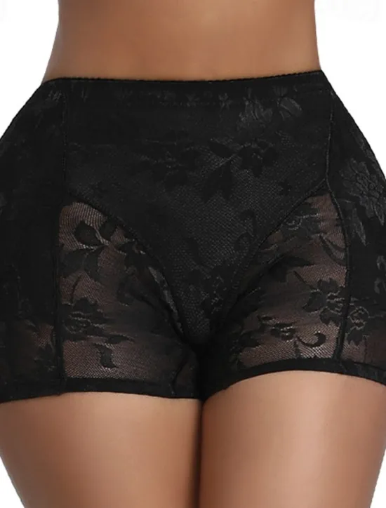 Clearance Women's Shapewear Fashion Pure Color Lace Shorts Daily Sleeveless Black Beige Summer Spring Fall Winter Slim Women Shapewear