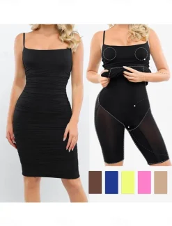 Hot Women's Shapewear Shaping Panty MeshNightwearNylon Solid Colored Black Brown Spring & Summer Fall & Winter Women Shapewear