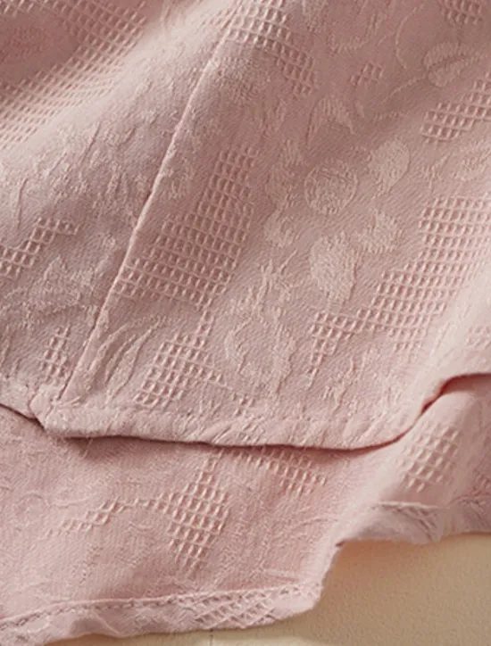 New Women's Shirt Blouse Cotton Linen Shirts Solid Color Basic Casual 3/4 Length Sleeve Crew Neck Regular Tops Daily Buttons Pink Blue Summer Women Blouses & Shirts|Shirts