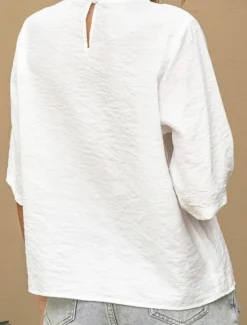 Sale Women's Shirt Blouse Cotton Linen Shirts Solid Color Basic Casual 3/4 Length Sleeve Crew Neck Regular Tops Daily Summer Spring Women Shirts