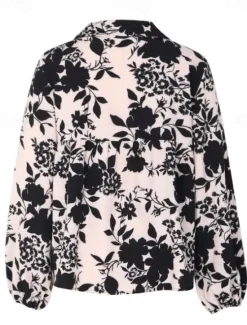 Sale Women's Shirt Blouse Floral Graphic Basic Casual Long Sleeve Shirt Collar Regular Tops Daily Print Fall Winter Women Spring Tops