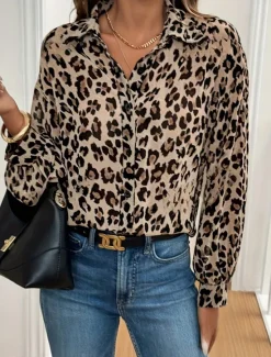 New Women's Shirt Blouse Elegant Daily Stylish Long Sleeve Shirt Collar Regular Tops Work Daily Holiday Buttons Summer Spring Women Blouses & Shirts