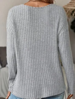 Clearance Women's Shirt Blouse Solid Color Basic Casual Long Sleeve V Neck Regular Tops Daily Lace Patchwork Fall Winter Women Lace Tops
