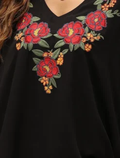 Hot Women's Shirt Boho Shirt Floral Flower Casual Boho Short Sleeve Elbow Sleeve V Neck Regular Tops Carnival Vacation Party Embroidered Summer Spring & Summer Women Spring Tops|Boho Tops